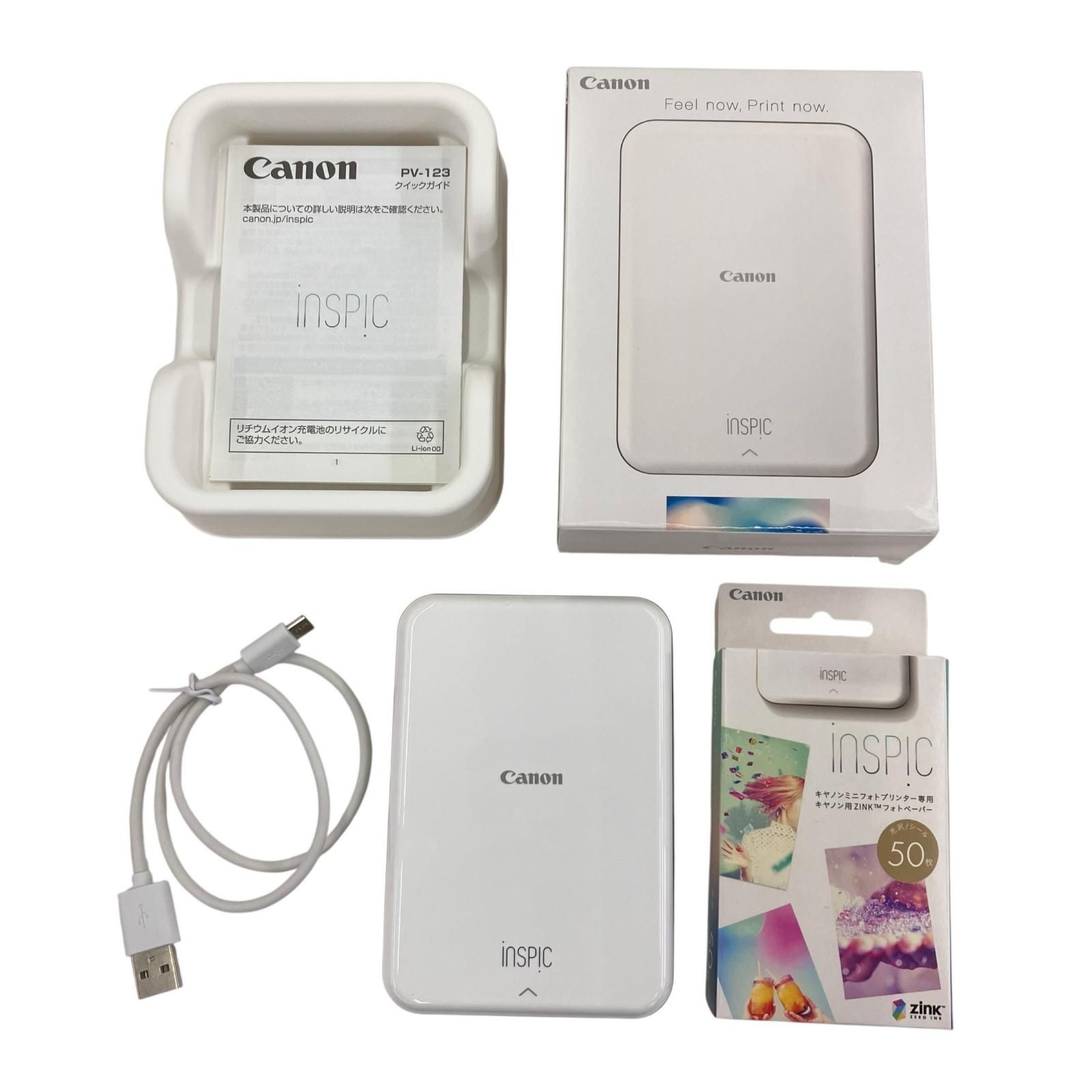 186000 通電確認のみ Canon inspic PV-123 INSPIC ZINKフォトペーパー 2点まとめ売り