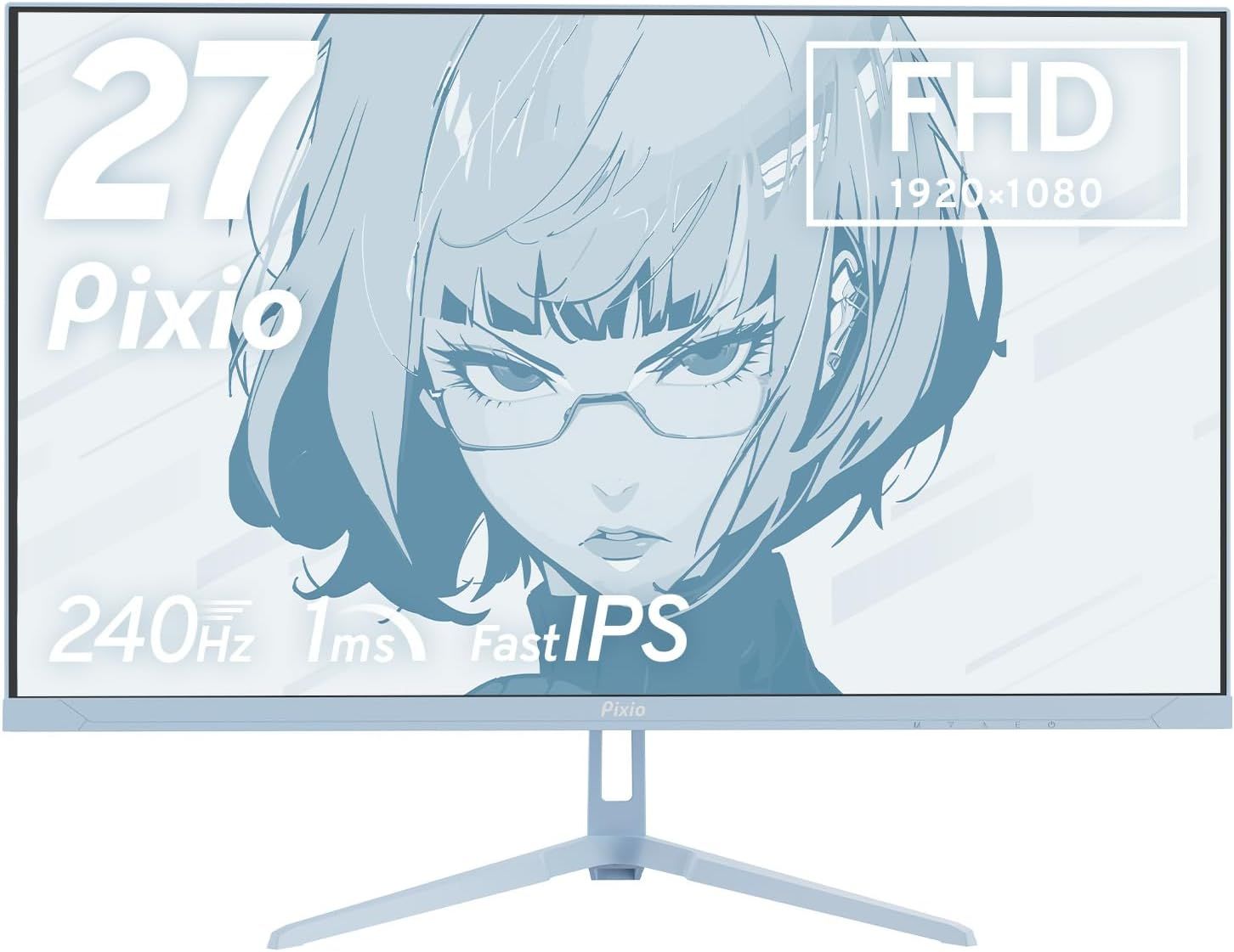 【美品】 Pixio PX279 Wave Pastel Blue ゲーミングモニター 27インチ 240Hz パステルブルー FHD Fast IPS HDR