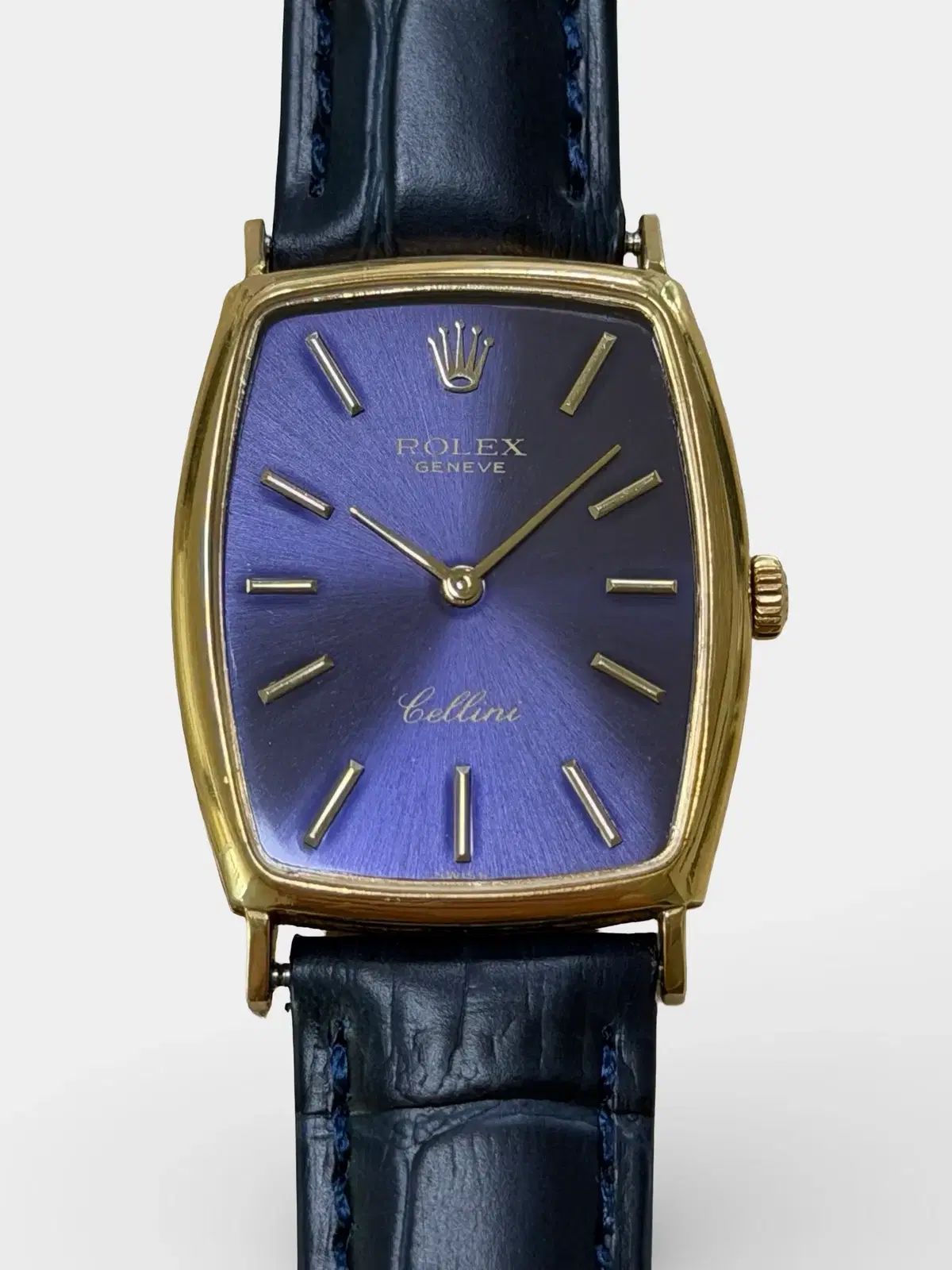 ROLEX ロレックス チェリーニ 3807 18K イエローゴールド ブルー 腕時計 出品