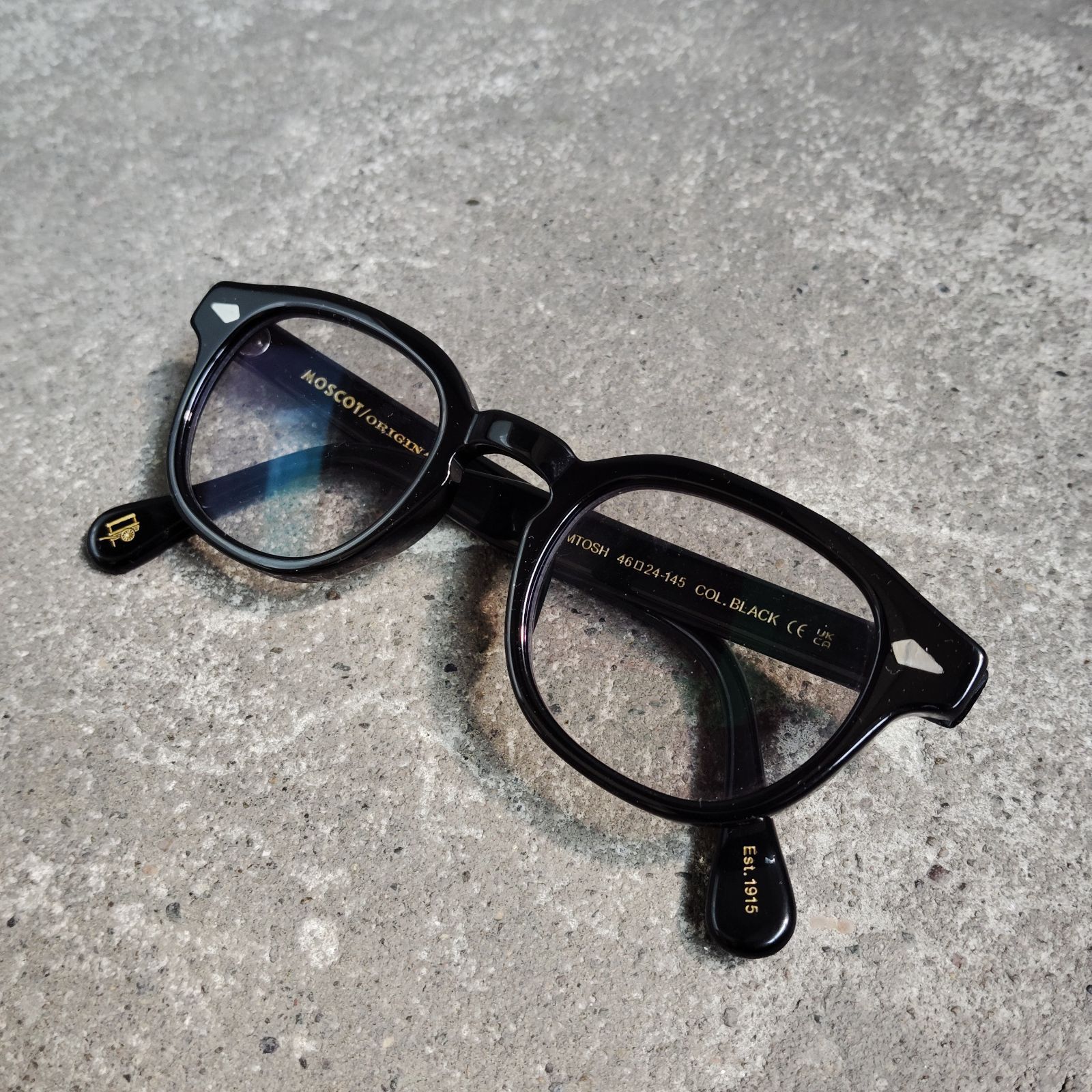 MOSCOT LEMTOSH メガネ 46□24-145 ブラック モスコット