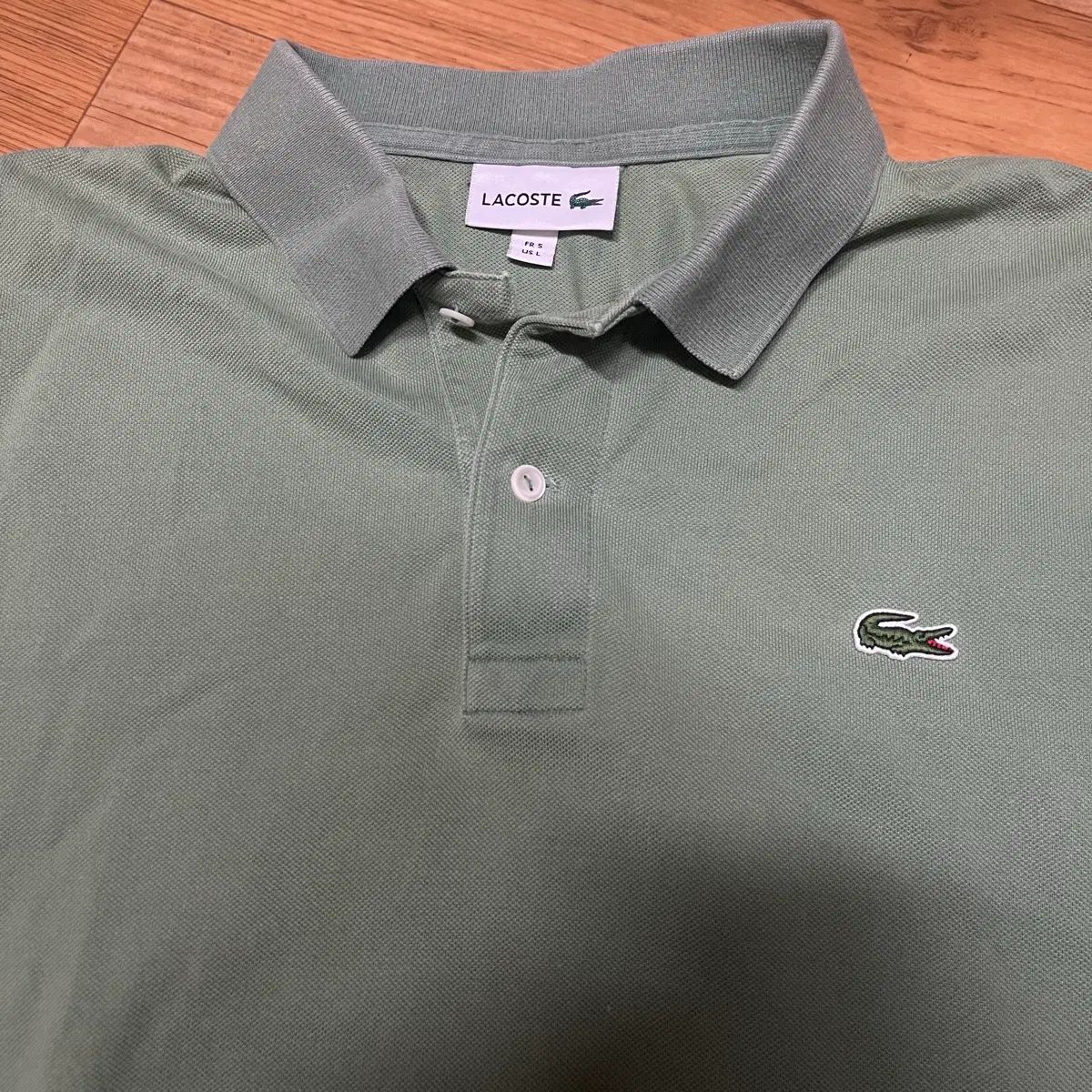 ラコステ カラーTシャツ フレンチレギュラーフィット セージグリーン 105サイズ (5サイズ)