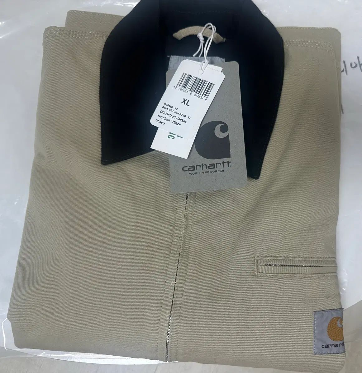 Carhartt WIP OG デトロイト ジャケット バールハン ブラック LYNN RINSSED XL