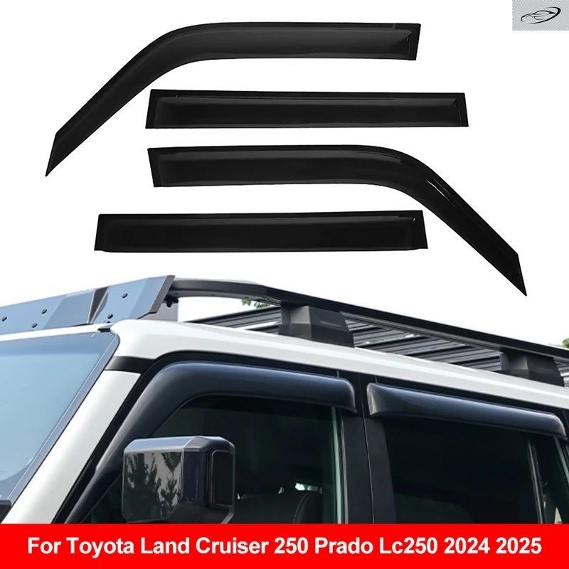 トヨタ ランドクルーザー 250 プラド LC250 2024 2025 ドア ウィンド レインガード サンバイザー サイドウィンドウ デフレクター