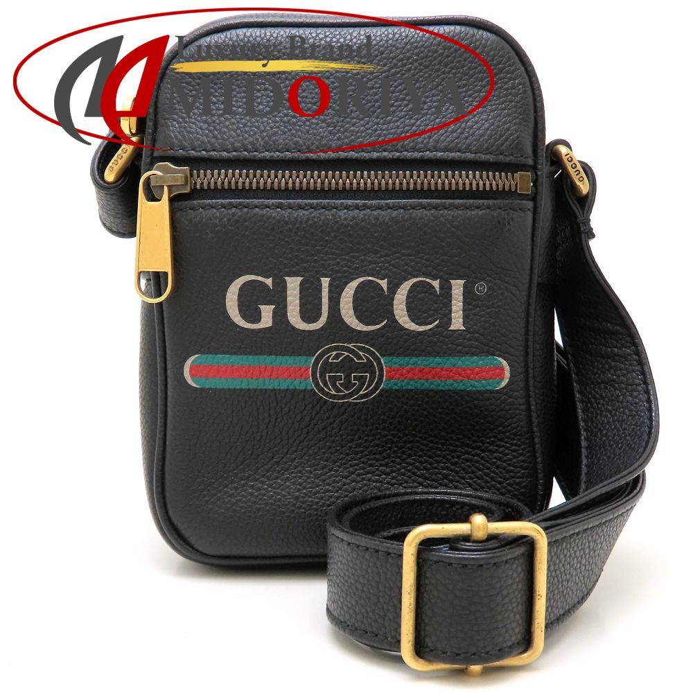 GUCCI グッチ 574803 ショルダーバッグ カーフ ブラック メンズ/353510【中古】 43,082円
