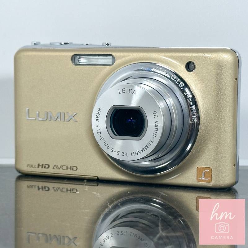 파나소닉 루믹스 DMC-FX77 레오파드 골드 12.10만 픽셀 옵티컬 5x 줌 와이드 앵글 24mm F2.5 HD 비디오 3.5인치 터치 패널 컴팩트 디지털 카메라 파나소닉 루믹스