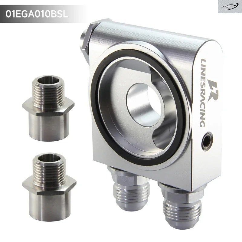 オイルクーラーフィルターアダプターサーモスタット 73±0.5° M20*1.5 3/4-16 UNF および 1/8 NPT AN10 ほとんどの車両に対応 シルバー