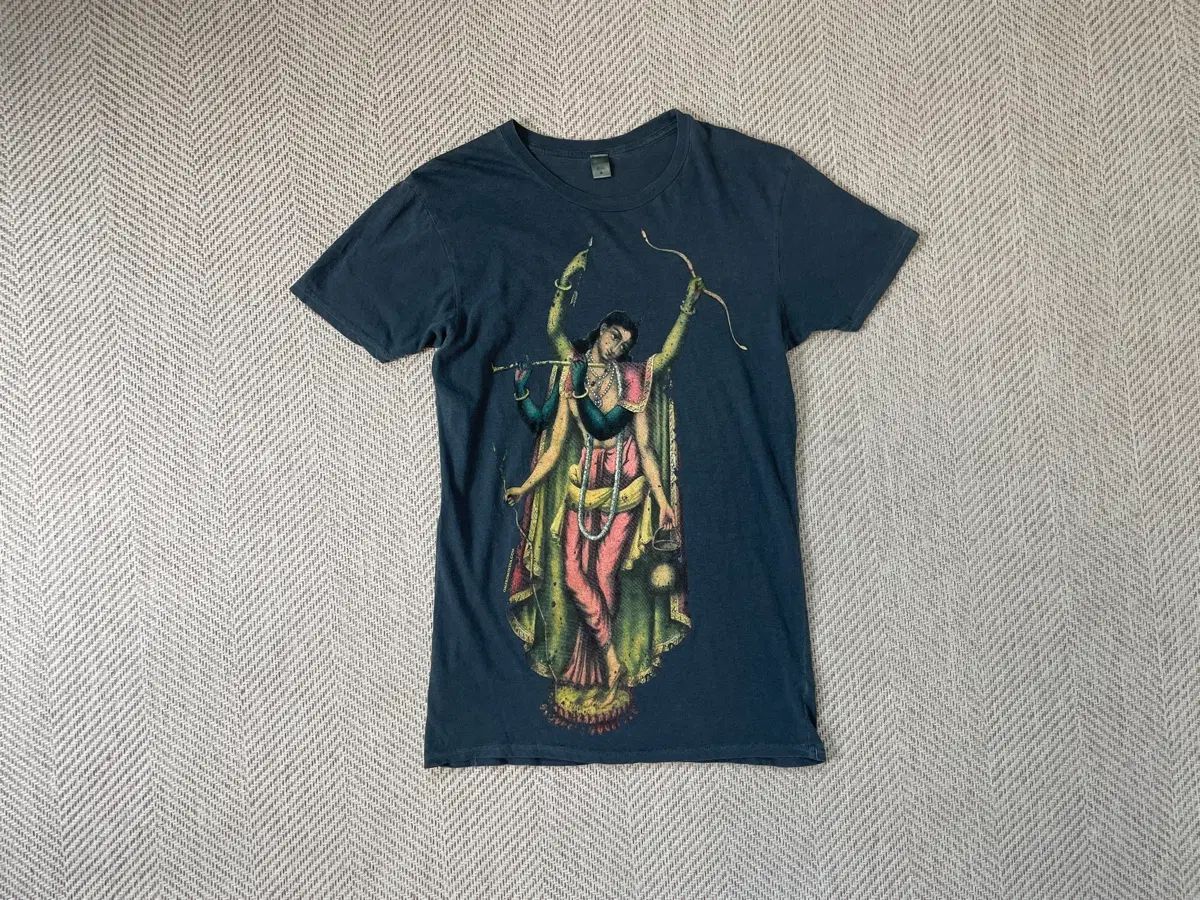 ヴィンテージ マントラ クリシュナ グラフィック Tシャツ