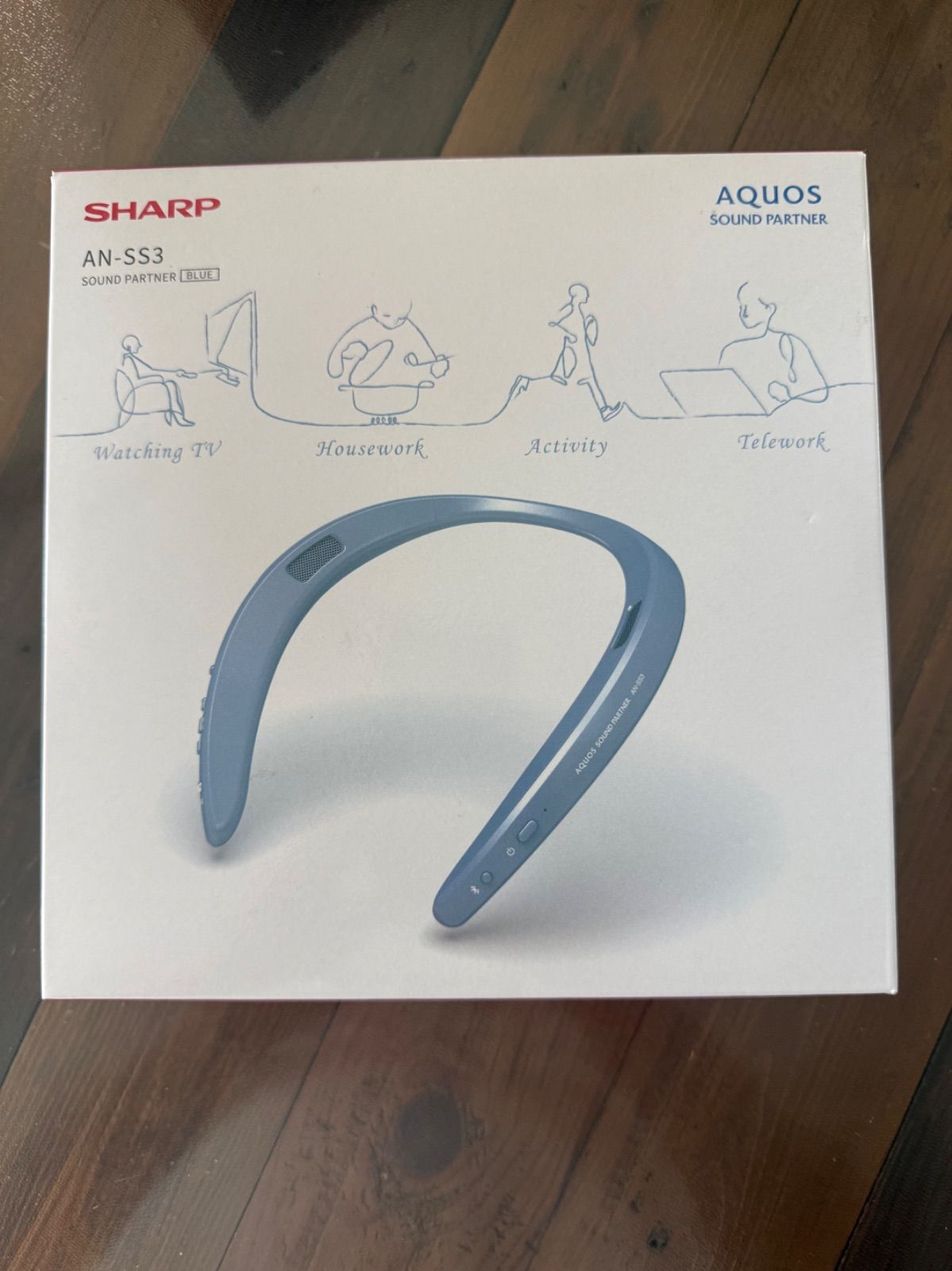 SHARP　シャープ　AQUOS　サウンドパートナー　AN-SS3-A　ブルー　BLUE　ネックスピーカー