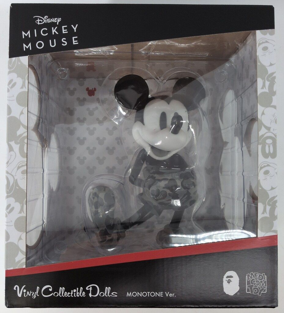 MEDICOM TOY VCD BAPE(R) MICKEY MOUSE MONOTONE Ver.