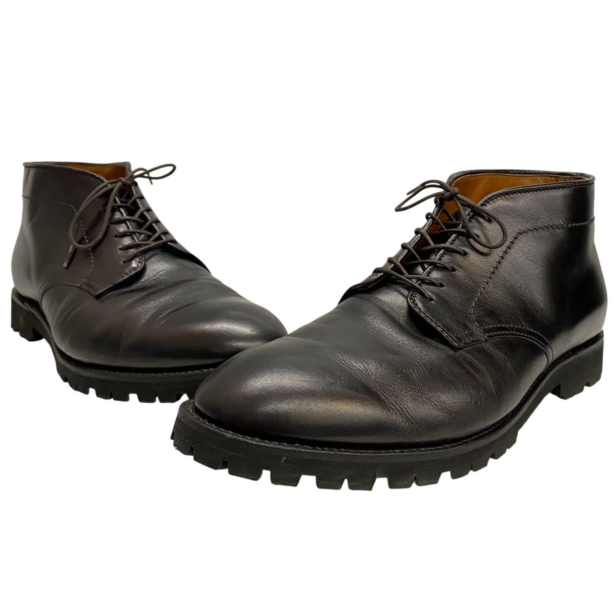 オールデン Alden モディファイドラスト 6 Eyelets Chukka Boots USA製 86490 メンズ靴 ブーツ チャッカ ブラック 27.5cmサイズ 201-shoes1982 VB
