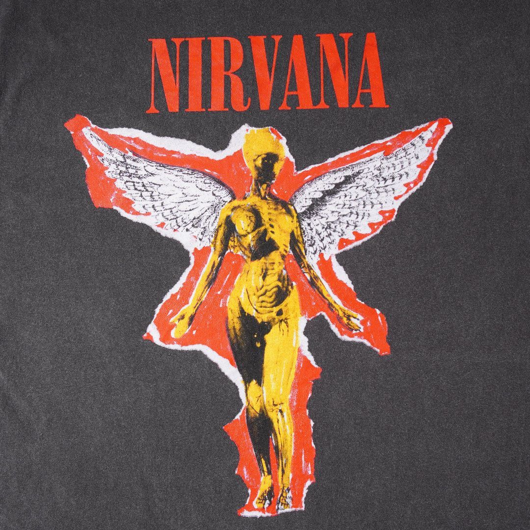 ニルヴァーナ NIRVANA Tシャツ XL 相当 (表記L) グレー バンT バンドT