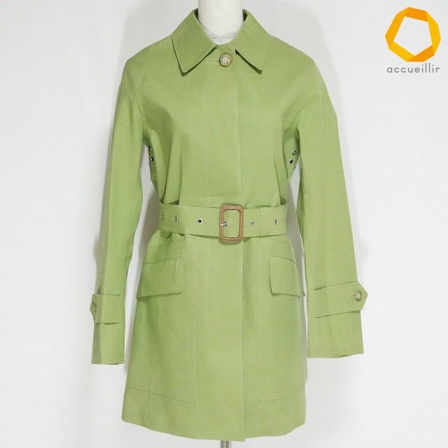 #anc マッキントッシュ MACKINTOSH コート 34 緑 無地 スコットランド製 レディース [1024142]