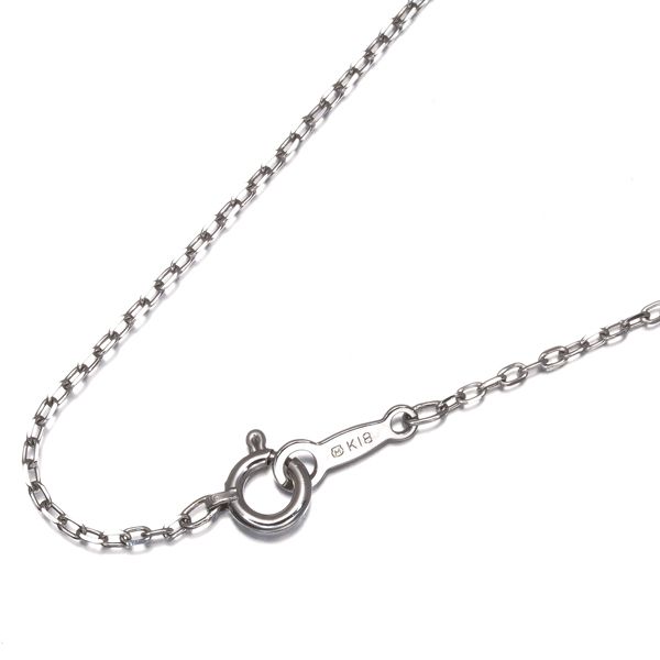 ミキモト チェーンネックレス カットアズキ 38cm K18WG #200694
