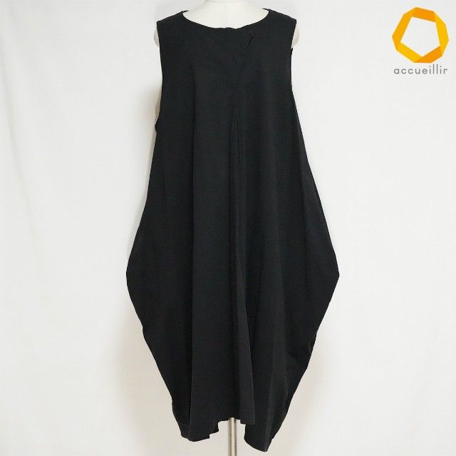 #snc メフウセンソユニコ 芽風 m_mefu ワンピース 40 黒 ノースリーブ 無地 レディース [975268]