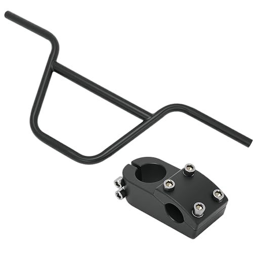 BMX ハンドルバー 22.2mm クロスバー付き ステムセット 幅750mm 高さ270mm 黒色 鉄製 小輪車・マウンテンバイク・改造車用 自転車ハンドル 街乗り用 磨砂仕上げpms ef924d58 6,203円