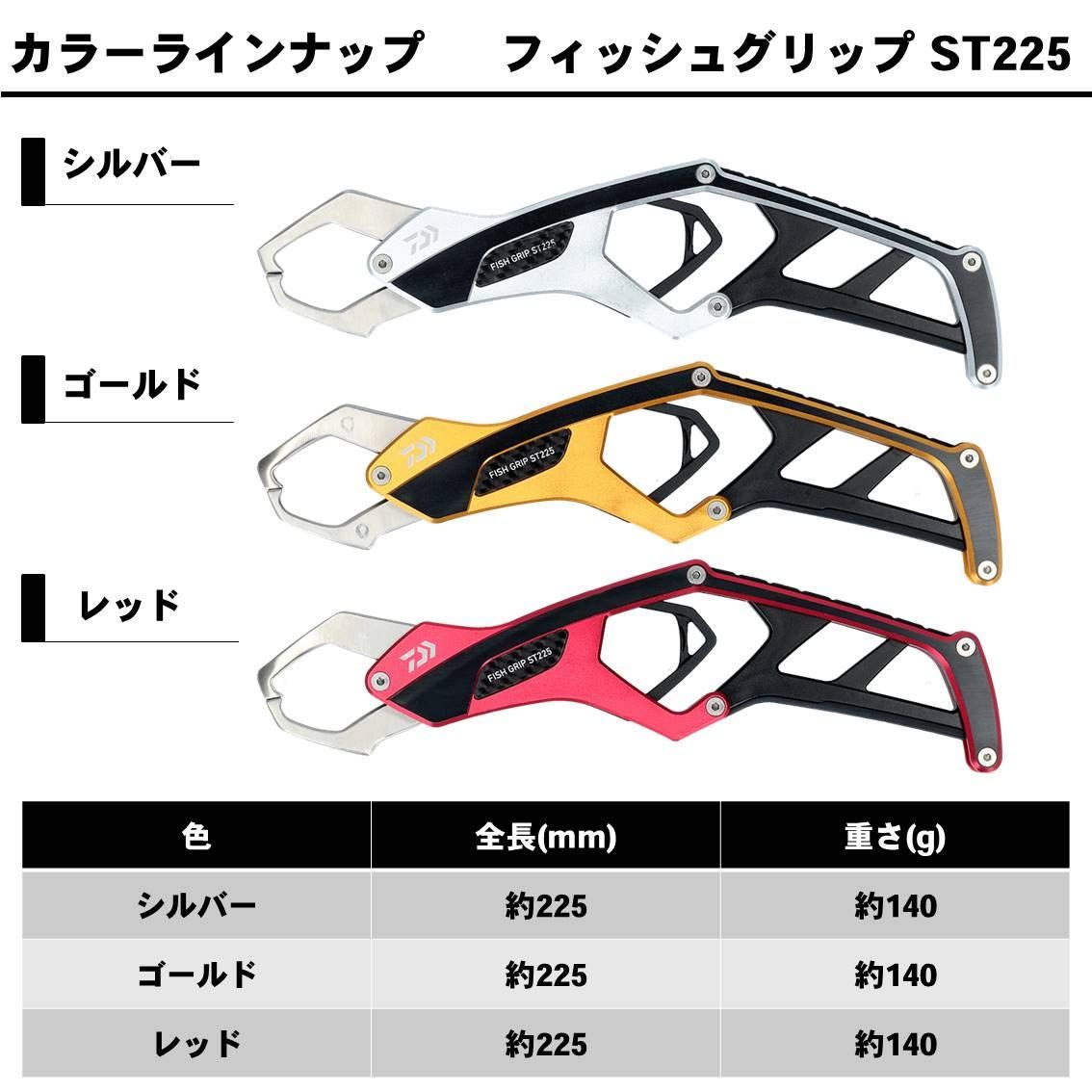 ダイワ(DAIWA) フィッシュグリップ ＳＴ２２５ シルバー｜詳細画像