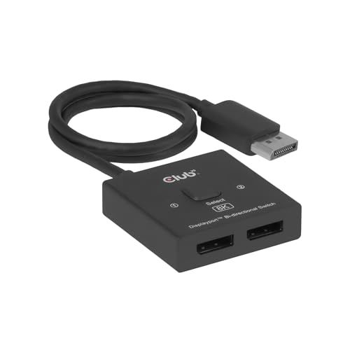 Club 3D DisplayPort 双方向スイッチ 8K60Hz / 4K120Hz 2入力1出力 1入力2出力（CSV-1009）ym d2274007 6,019円