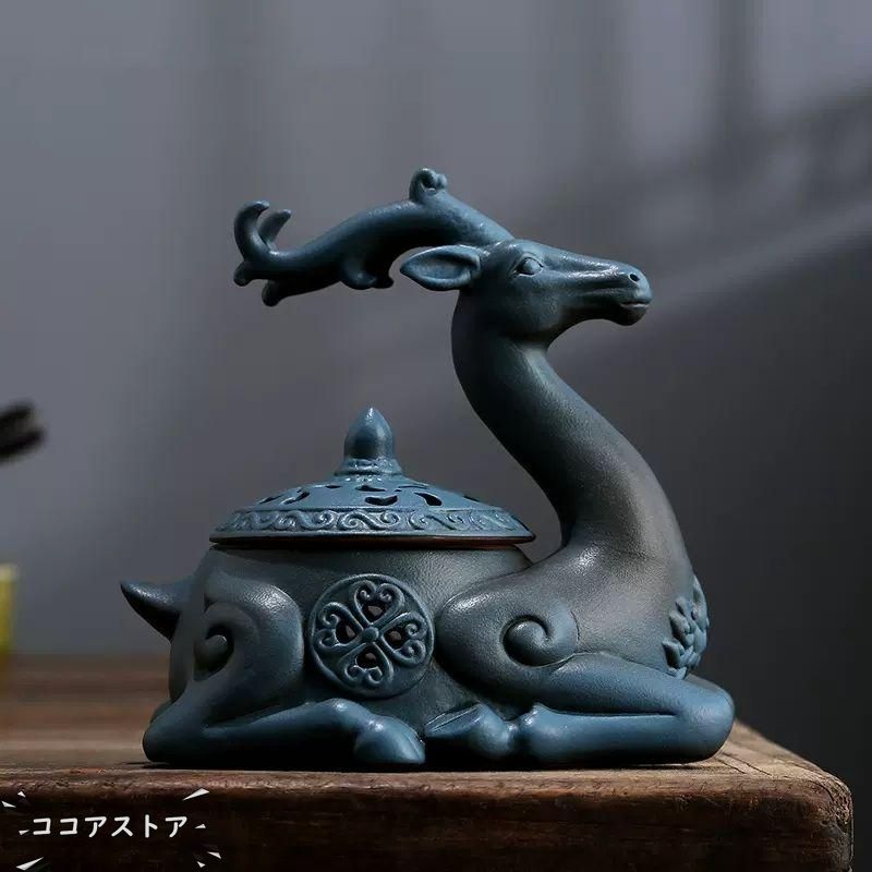 福鹿 香炉 陶磁器 装飾品 工芸品 美術品 置物 福鹿 香炉 陶磁器 装飾品 工芸品 美術品 置物