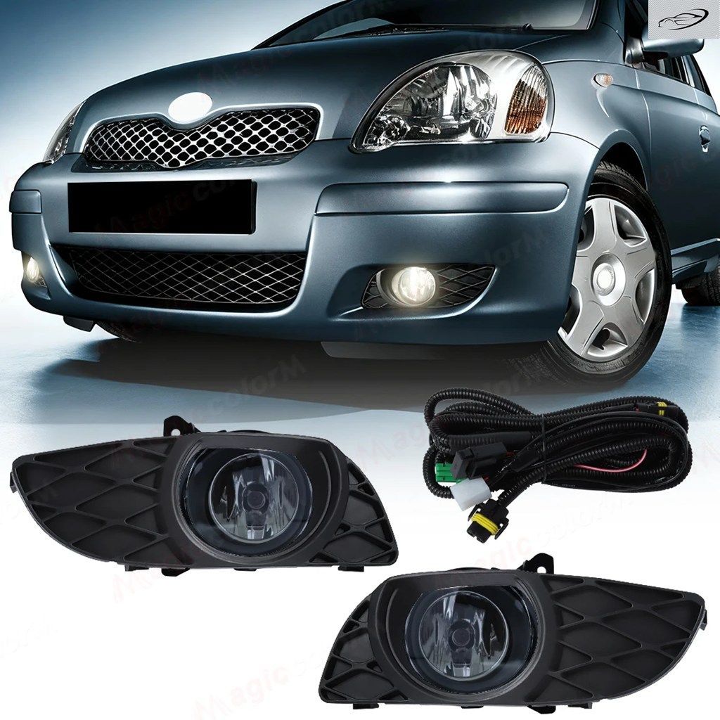 トヨタ ヤリス ヴィッツ 2003 - 2006 フォグランプ LED ハロゲン 車用フロントバンパーフォグライト フレームカバー付き 配線リレー 12V
