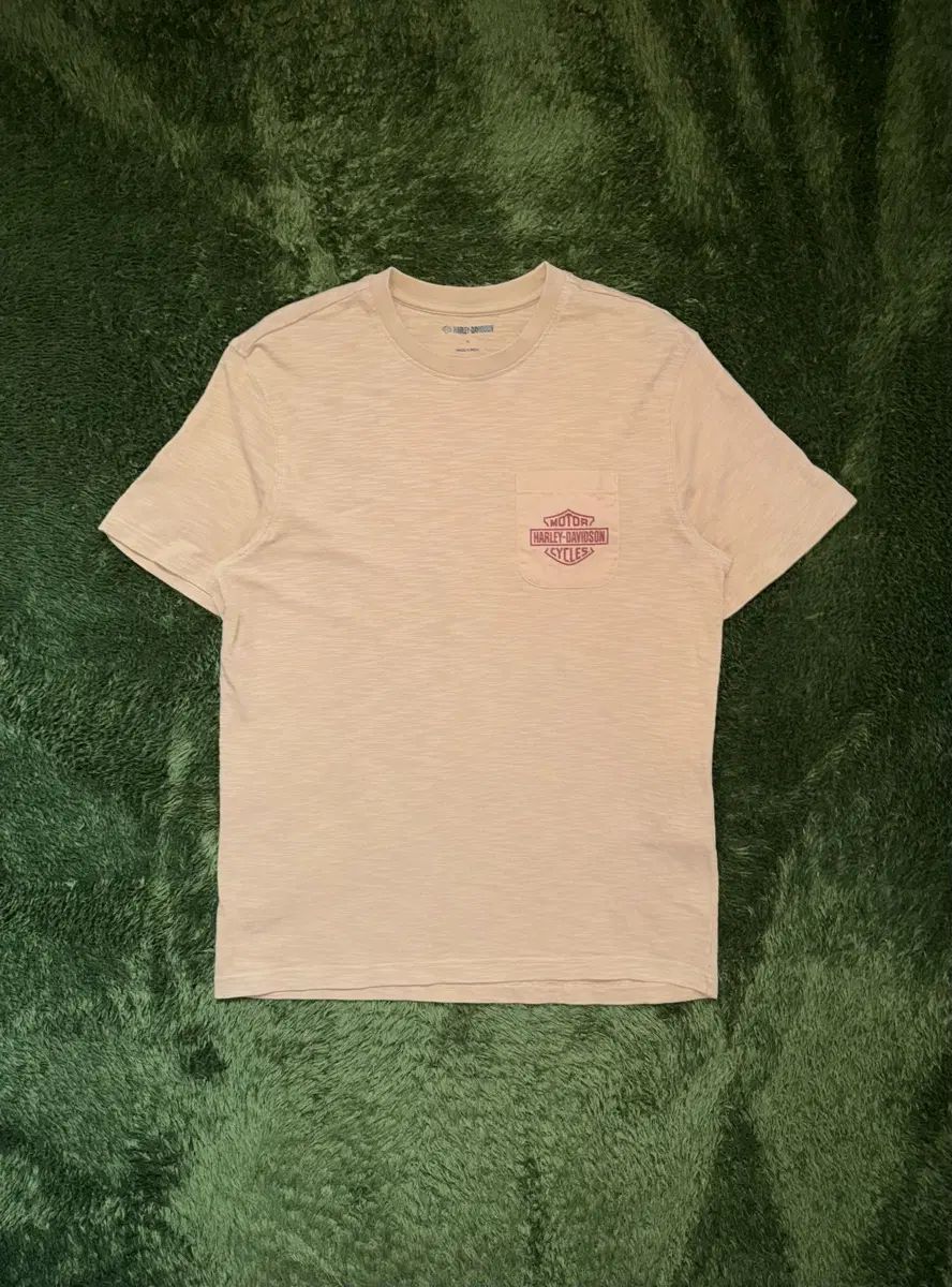 M ハーレーダビッドソン スラブ ポケット グラフィック Tシャツ ベージュ