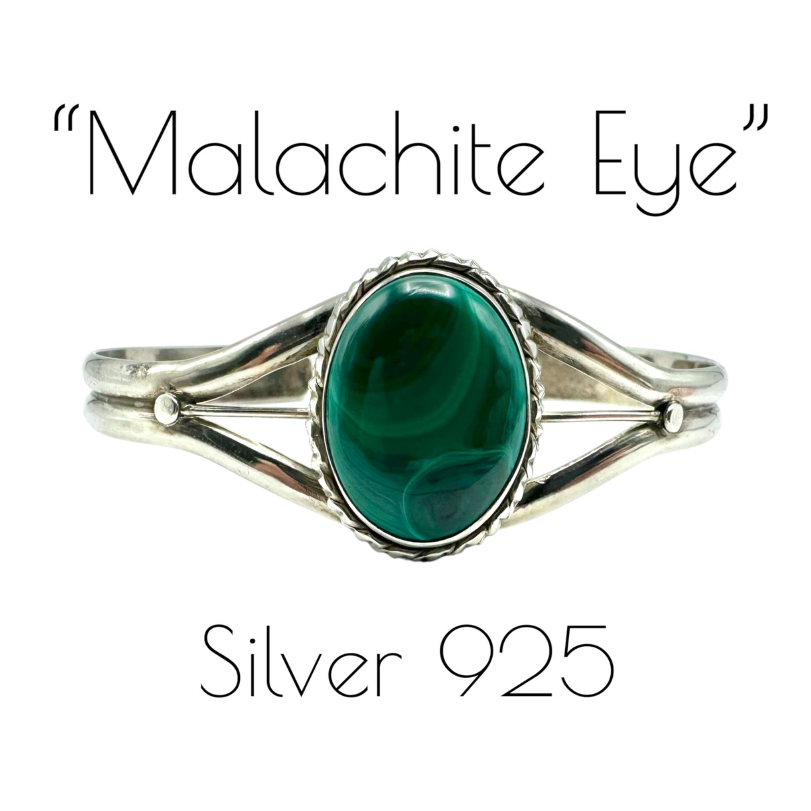 【大粒のマラカイト】Silver 925 刻印 Vinatge Design Bangle Bracelet シルバー バングル ブレスレット レディース 大ぶり 天然石 クラシック アンティーク 一点もの 28.6g 美品
