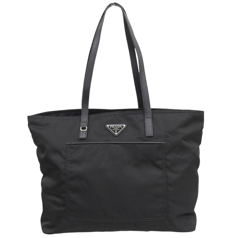 プラダ PRADA トートバッグ ナイロン/レザー ブラック 1BG052 中古 新入荷 OB2951