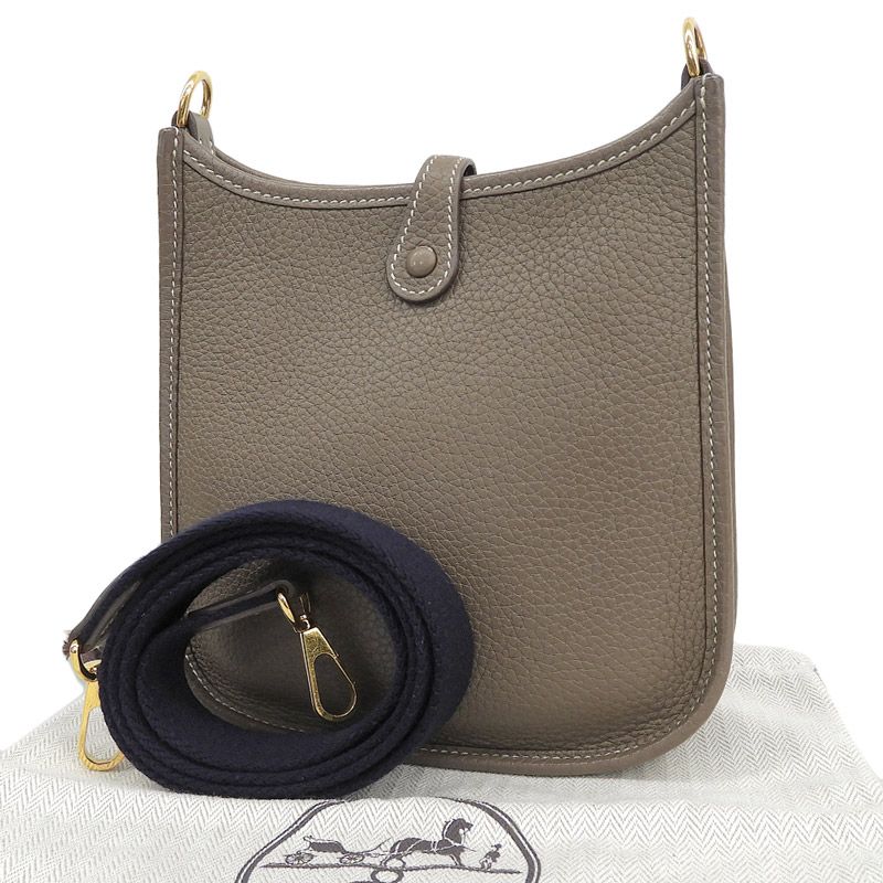 エルメス HERMES エブリン16TPMアマゾン ショルダーバッグ トリヨンクレマンス エトゥープ Z刻印 2021年 中古 新入荷 HE1225