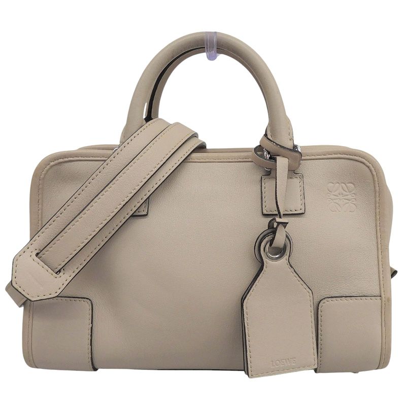 ロエベ LOEWE アマソナ23 2WAYバッグ ハンドバッグ ショルダーバッグ レザー ベージュ 中古 新入荷 OB2912