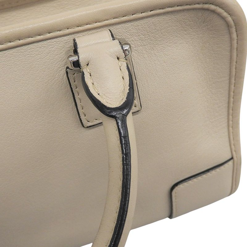 ロエベ LOEWE アマソナ23 2WAYバッグ ハンドバッグ ショルダーバッグ レザー ベージュ 中古 新入荷 OB2912