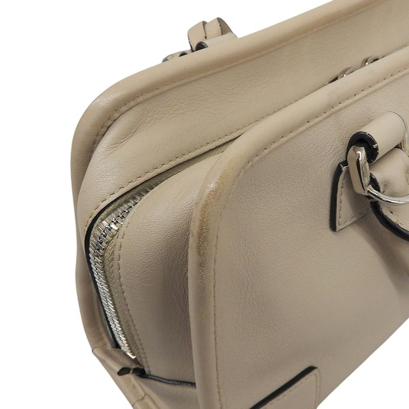 ロエベ LOEWE アマソナ23 2WAYバッグ ハンドバッグ ショルダーバッグ レザー ベージュ 中古 新入荷 OB2912