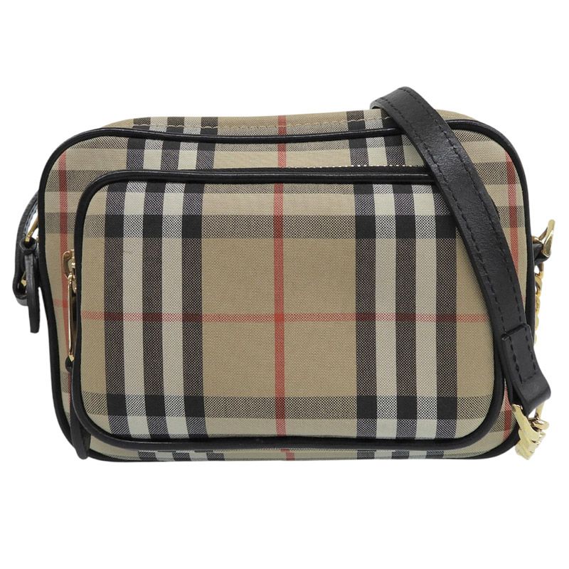 バーバリー BURBERRY ヴィンテージチェック ショルダーバッグ チェーンショルダー ナイロン/レザー ベージュ 8021282 中古 新入荷 OB2910