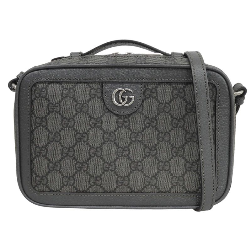 グッチ GUCCI 2WAYバッグ ショルダーバッグ ハンドバッグ GGスプリームキャンバス/レザー グレー 739392 中古 新入荷 GU0696