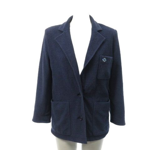 クリスチャンディオール Christian Dior SPORT パイルジャケット ワンポイント ネイビー 紺 M