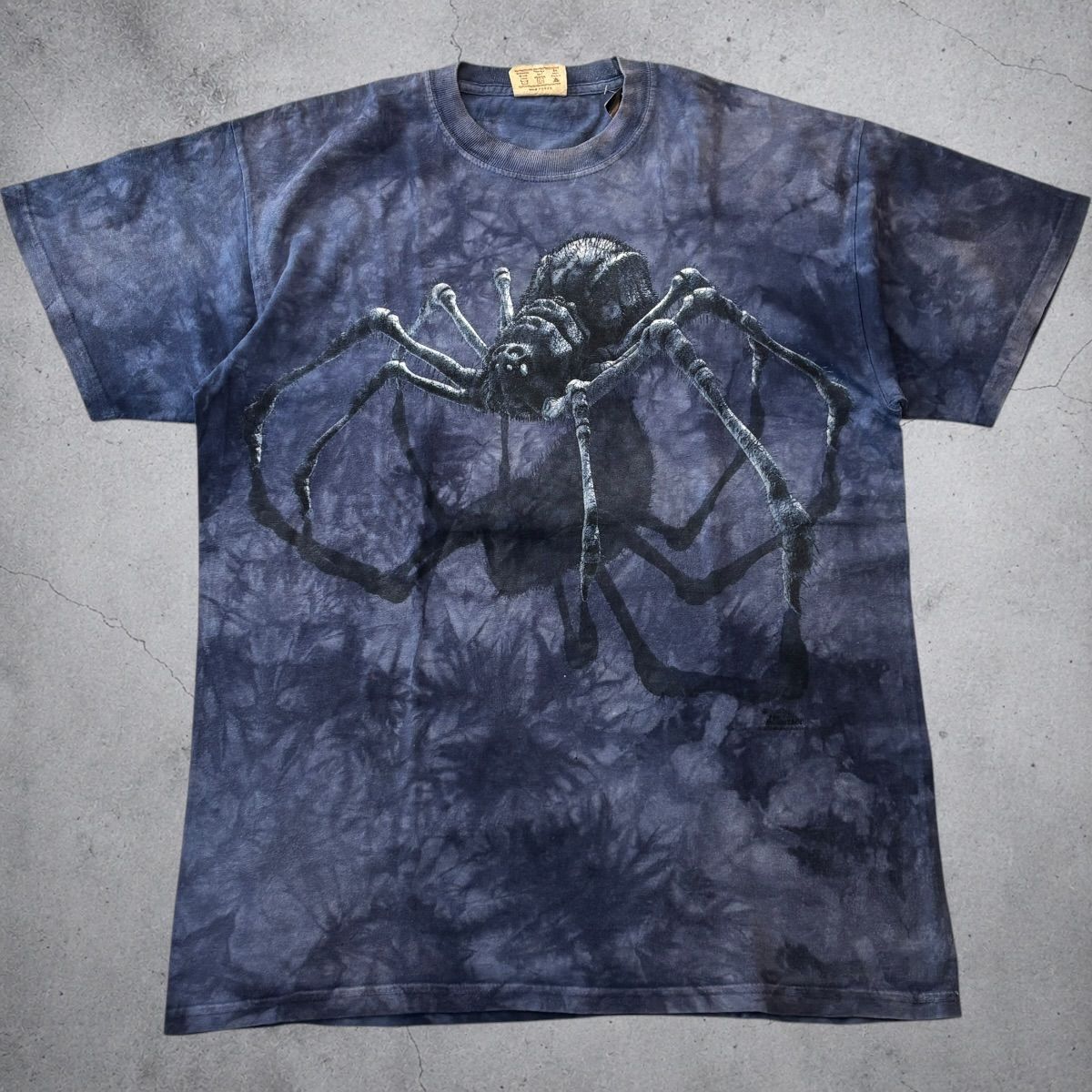 USA製 THE MOUNTAIN SPIDER S/S TEE ザ マウンテン スパイダー 半袖Tシャツ タイダイ 紺 NAVY 古着