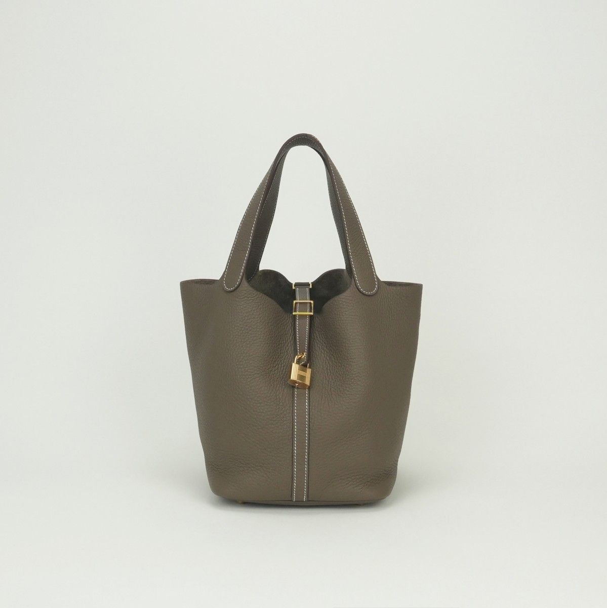 エルメス HERMES ピコタンロックMM ピコタンMM ピコタンロック22 バッグ トートバッグ トリヨンクレマンス エトゥープ Etoupe グレー Gray ゴールド金具 ハンドバッグ 321,750円