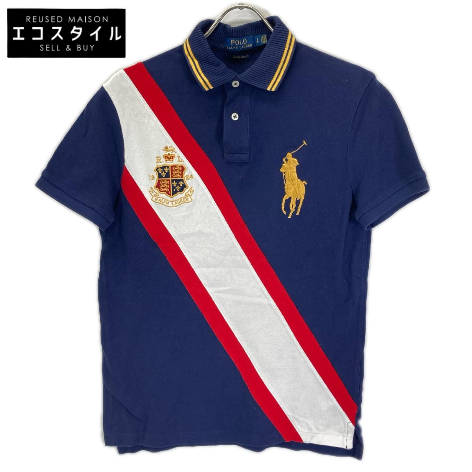 POLObyRalphLauren　ポロラルフローレン　ネイビー ビックポニー エンブレム ポロシャツ　SP