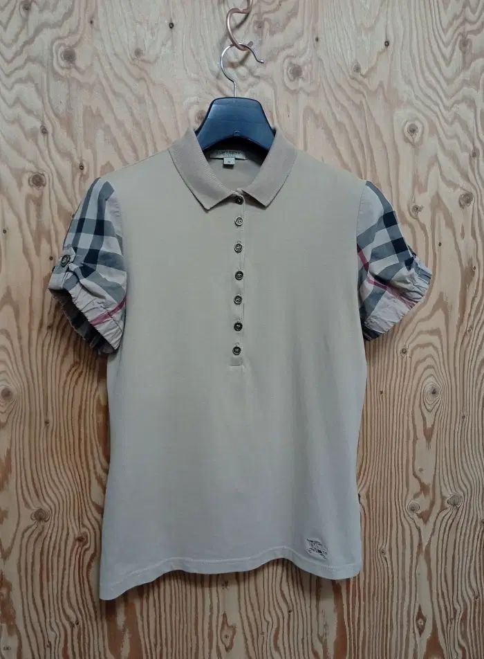 正規品 BURBERRY バーバリー Brit(バーバリーブリット) レディース ノヴァチェック シャーリング 半袖 カラーTシャツ (M)