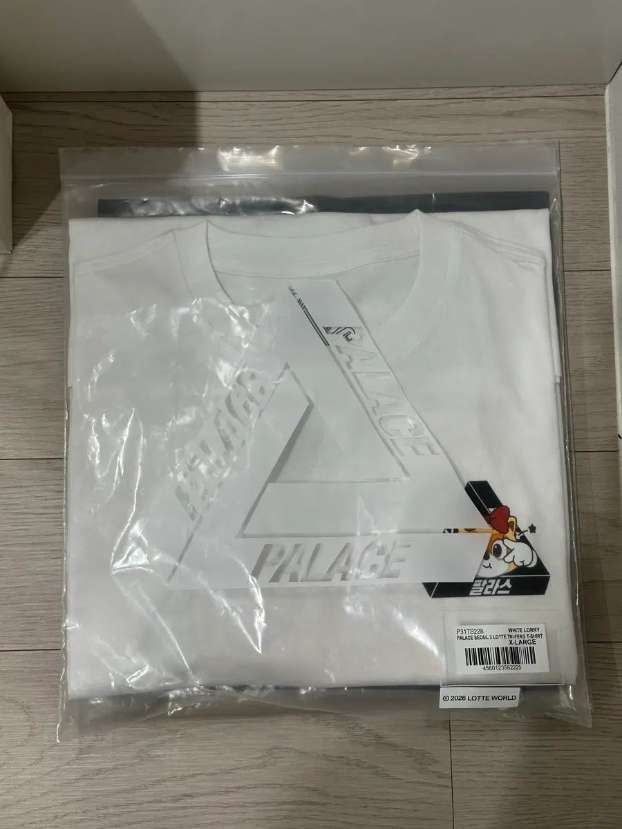 新品) パレス ソウル 3 ロッテ トライパーグ Tシャツ ホワイト リー - 26FW