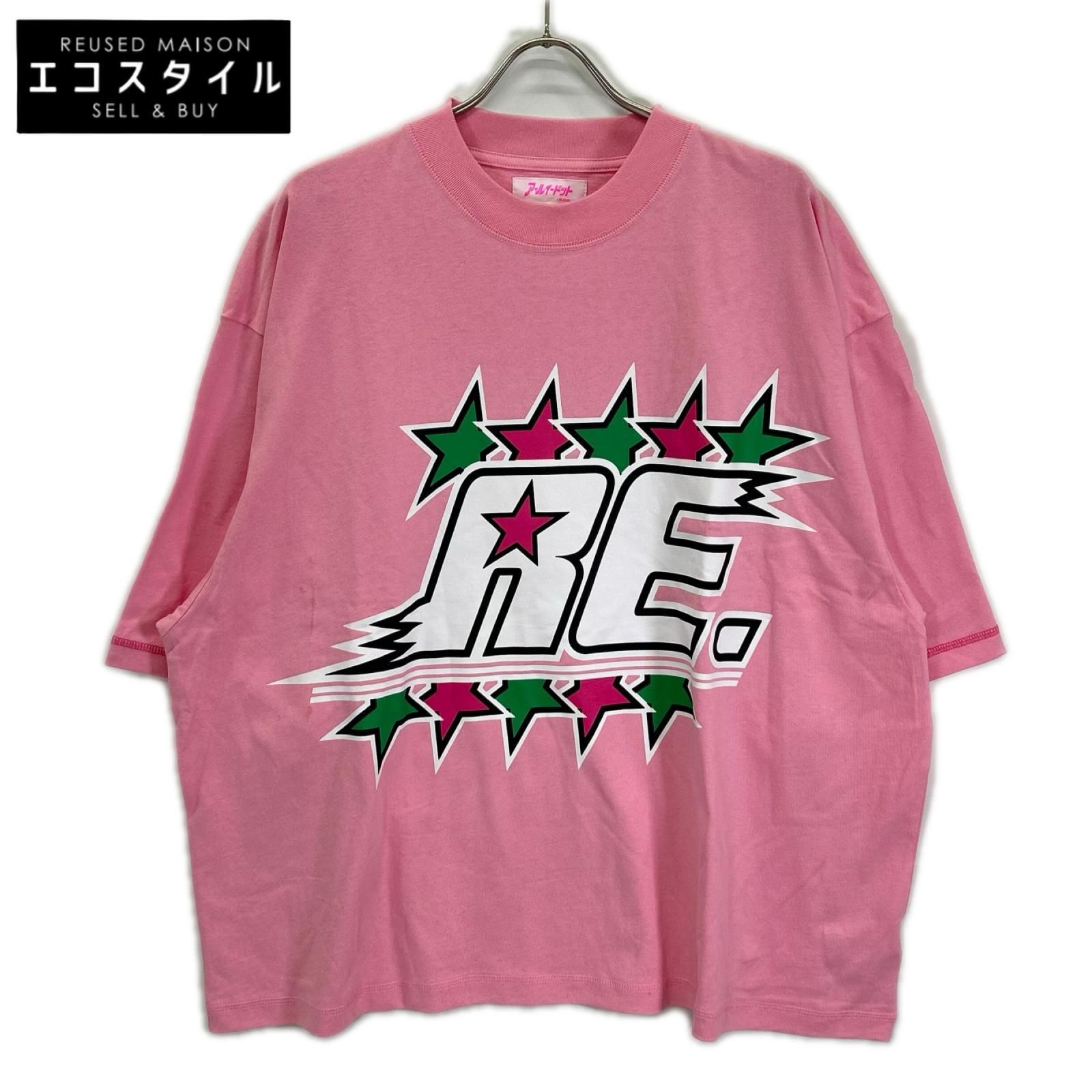 RE.　アールイードット　ピンク コットン Tシャツ