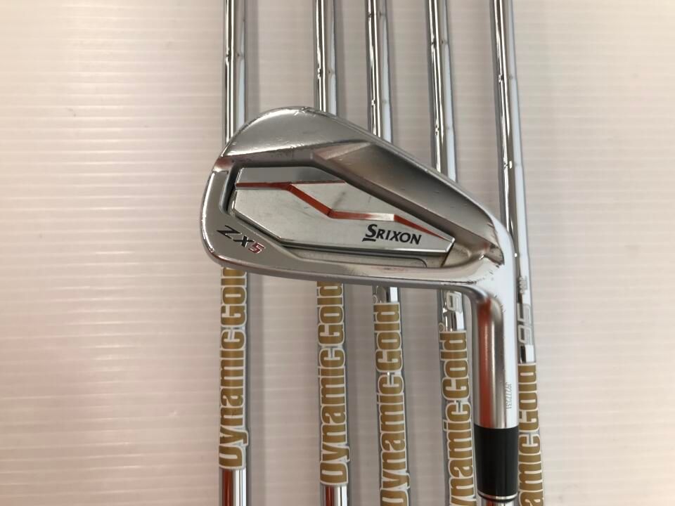 ダンロップ　【訳あり】SRIXON ZX5　ダイナミックゴールド 95　S200フレックス　アイアンセット　中古【最短即日発送】