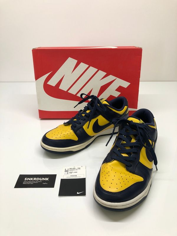 【中古品】 NIKE ナイキ DD1391-700 DUNK LOW RETRO MICHIGAN 靴 シューズ スニーカー 【160-260823-AS-9-hon】