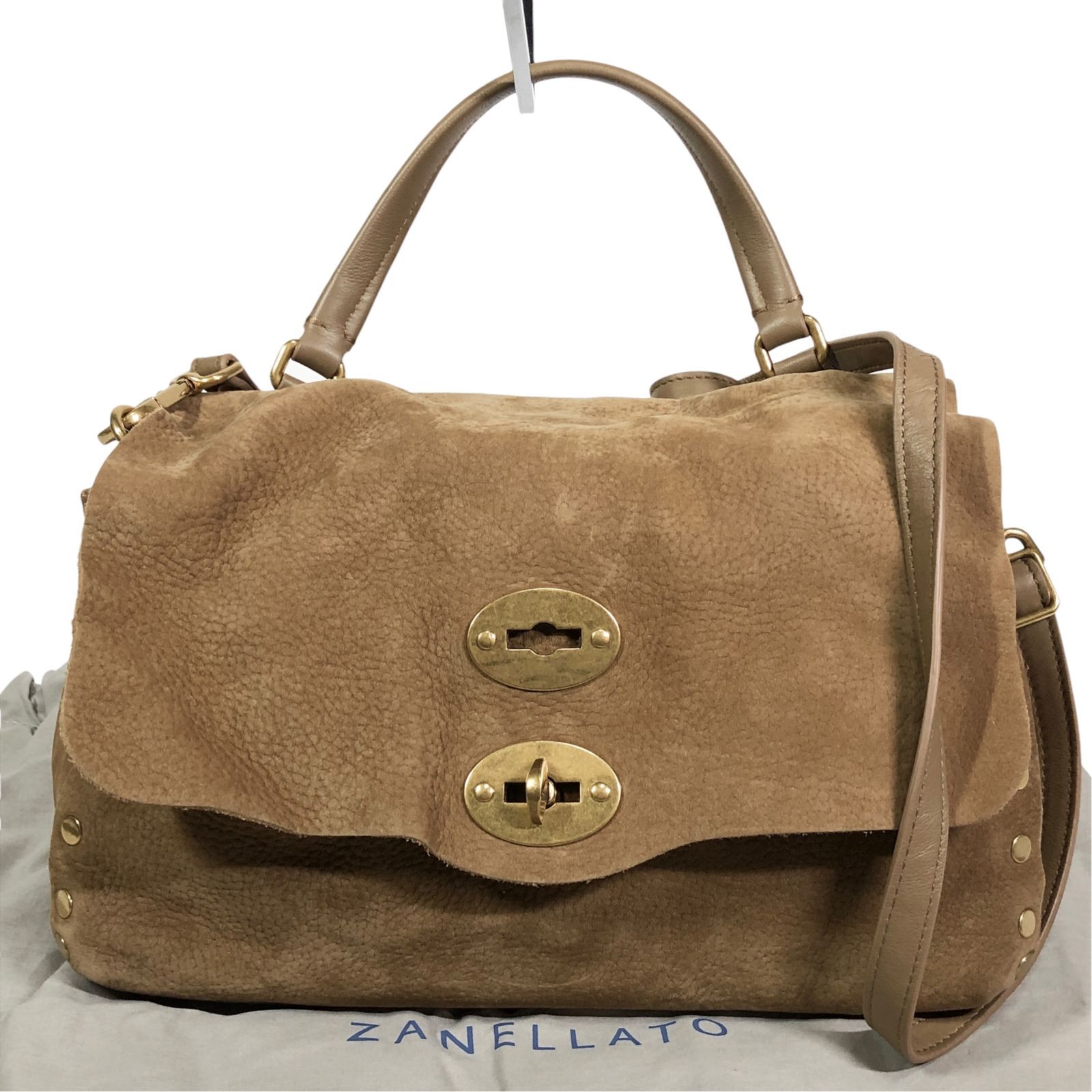 【ザネラート】本物 ZANELLATO ハンドバッグ POSTINA ポスティーナ 2way ショルダーバッグ ヌバックレザー レディース 伊製