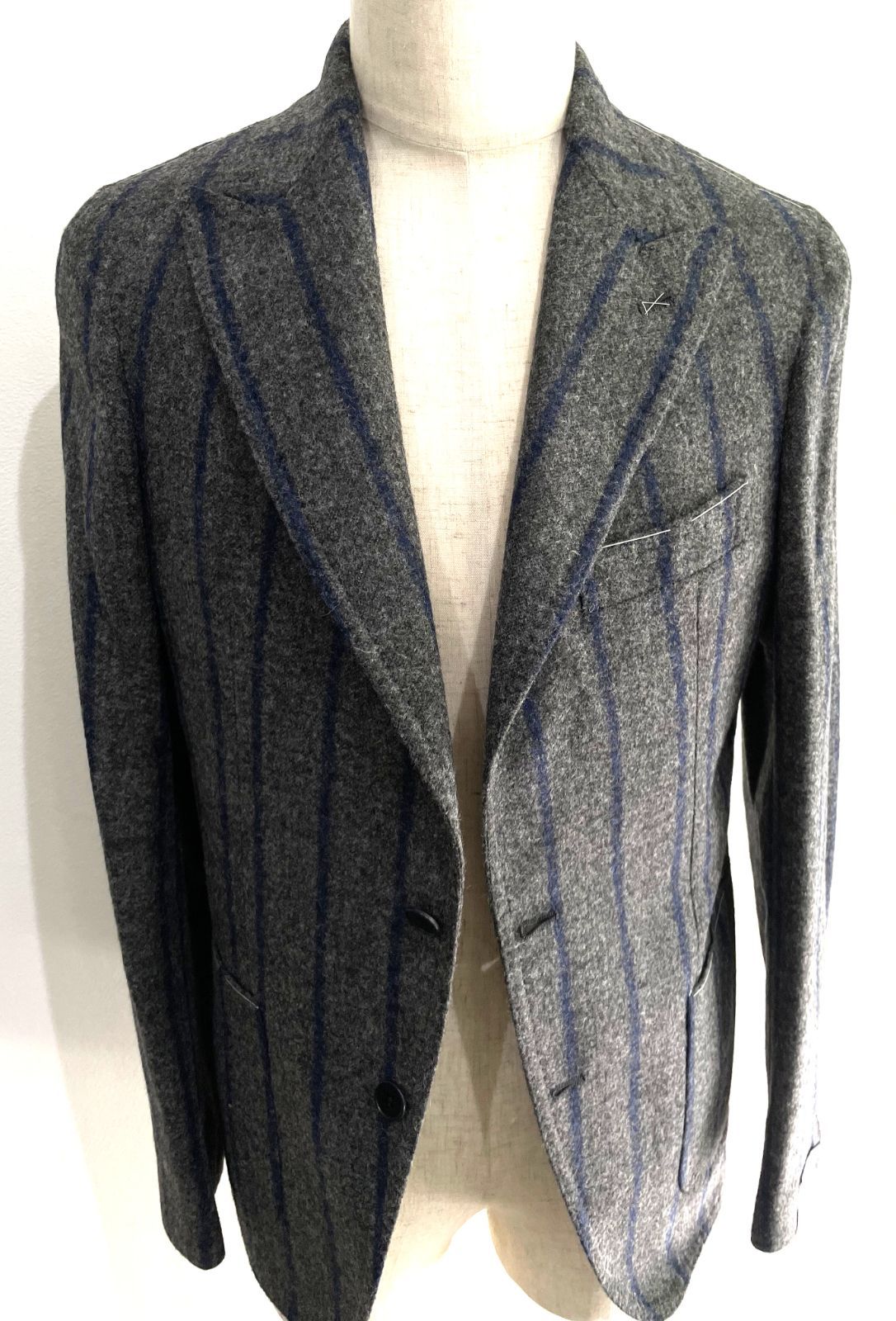 【60% OFF】GABO NEW NAPOLIモデル シングルピークドラペルジャケット アルパカ混