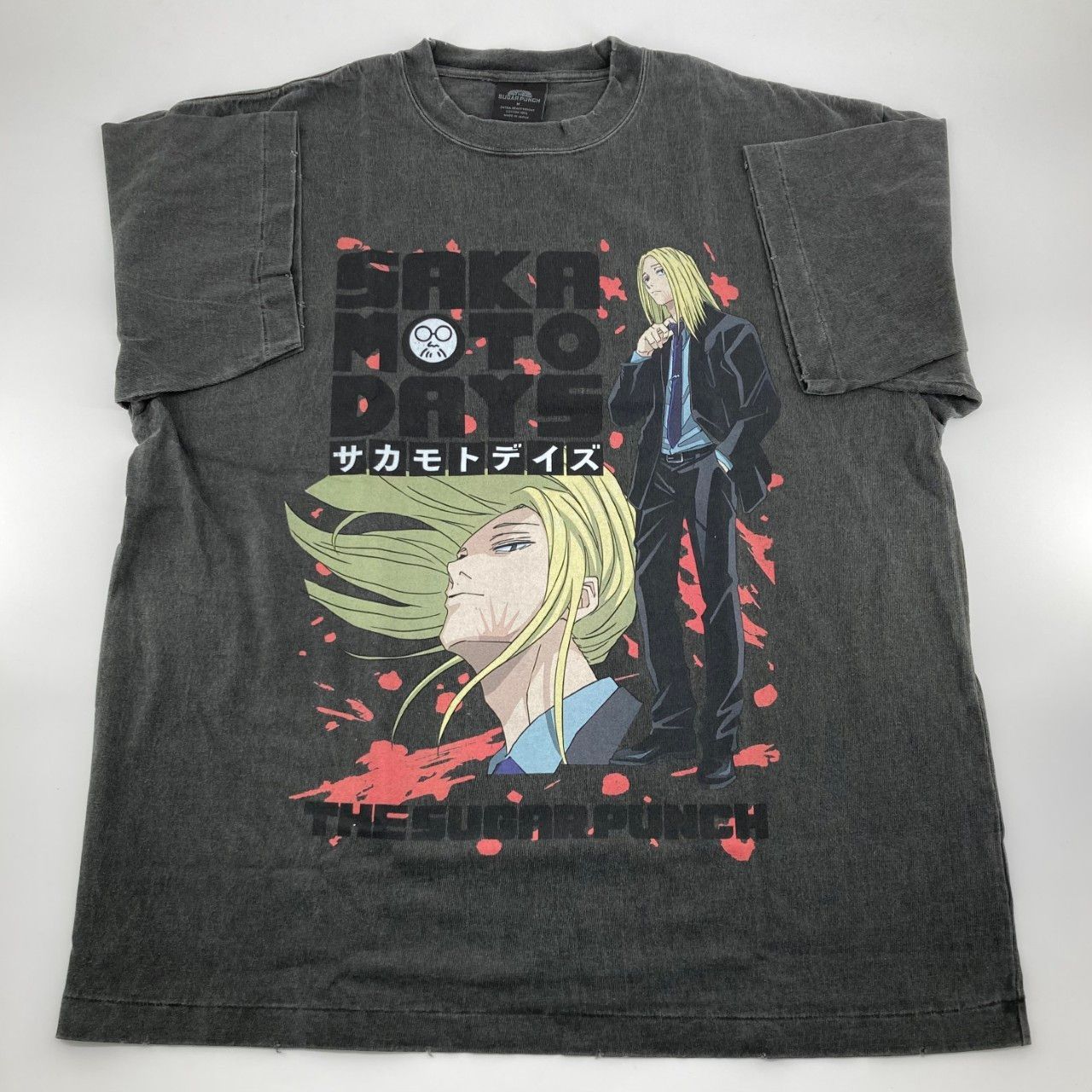 THE SUGAR PUNCH（ザ シュガーパンチ） SAKAMOTO DAYS SS TEE SHISHIBA M 半袖Ｔシャツ ブラック