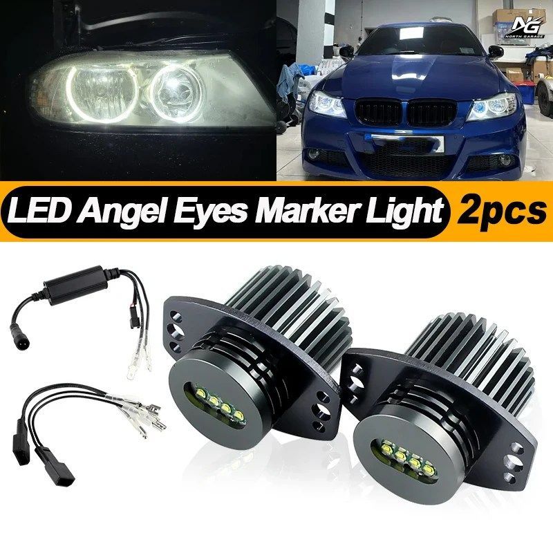 BMW 3シリーズ E90 E91 LCI 325I 325XI 328I 328XI 車用 ヘッドライト LED エンジェルアイ マーカーライト デイタイムライト 2個セット
