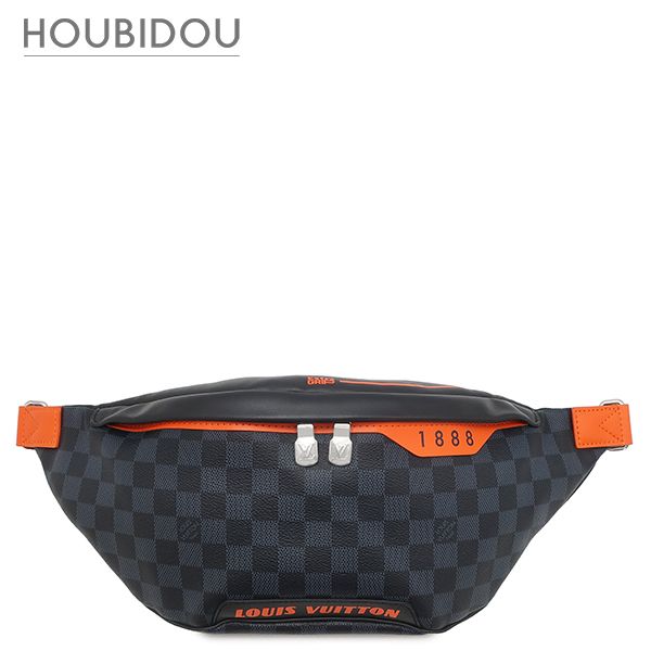 ルイヴィトン LOUIS VUITTON ウエストバッグ ディスカバリー バムバッグ レザー ダミエコバルトキャンバス ダミエコバルト シルバー金具 オレンジ ボディバッグ ヒップバッグ N40161 MI1129【中古】 101,970円