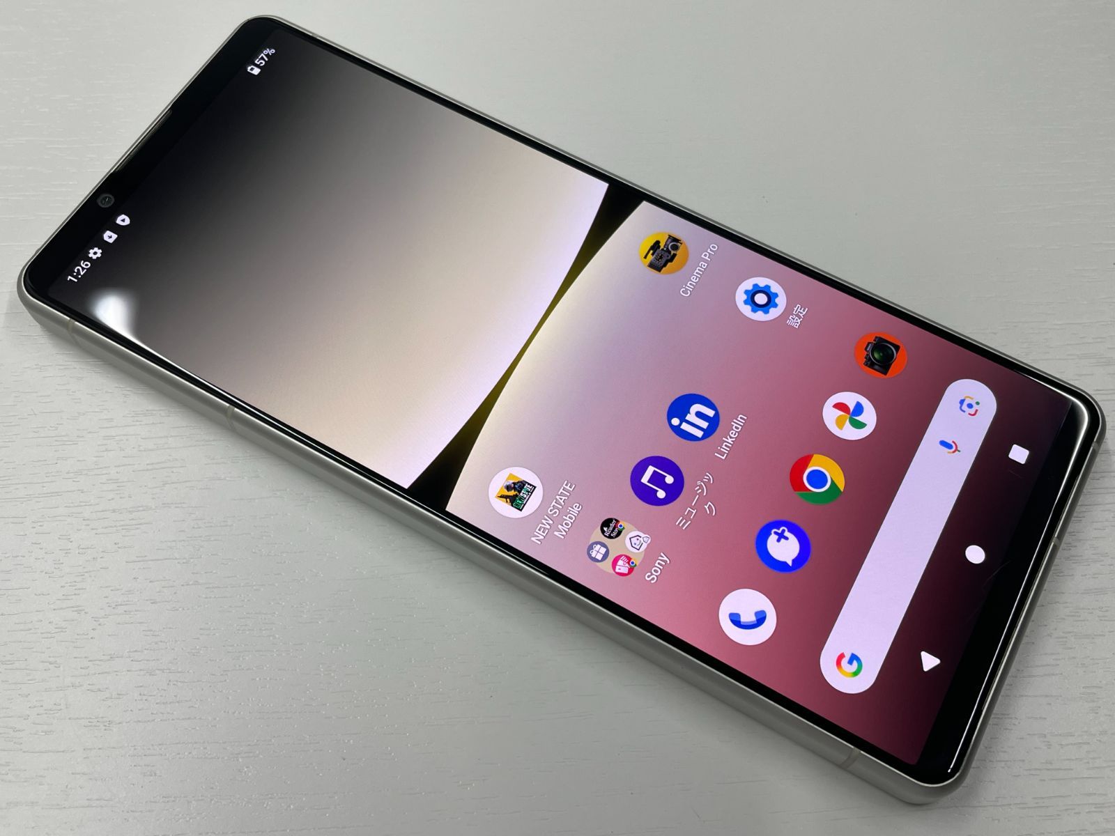 【77】Xperia 5Ⅳ SOG09 au SIMフリー 128GB エクリュホワイト ソニー SONY 白ロム KDDI