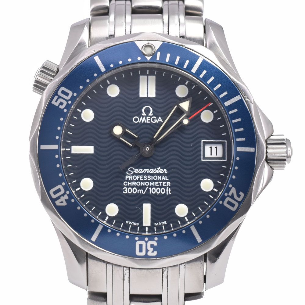 オメガ OMEGA 2551.80 シーマスター デイト 300m ブルー 自動巻き ユニセックス 良品 腕時計 E#148760 159,200円