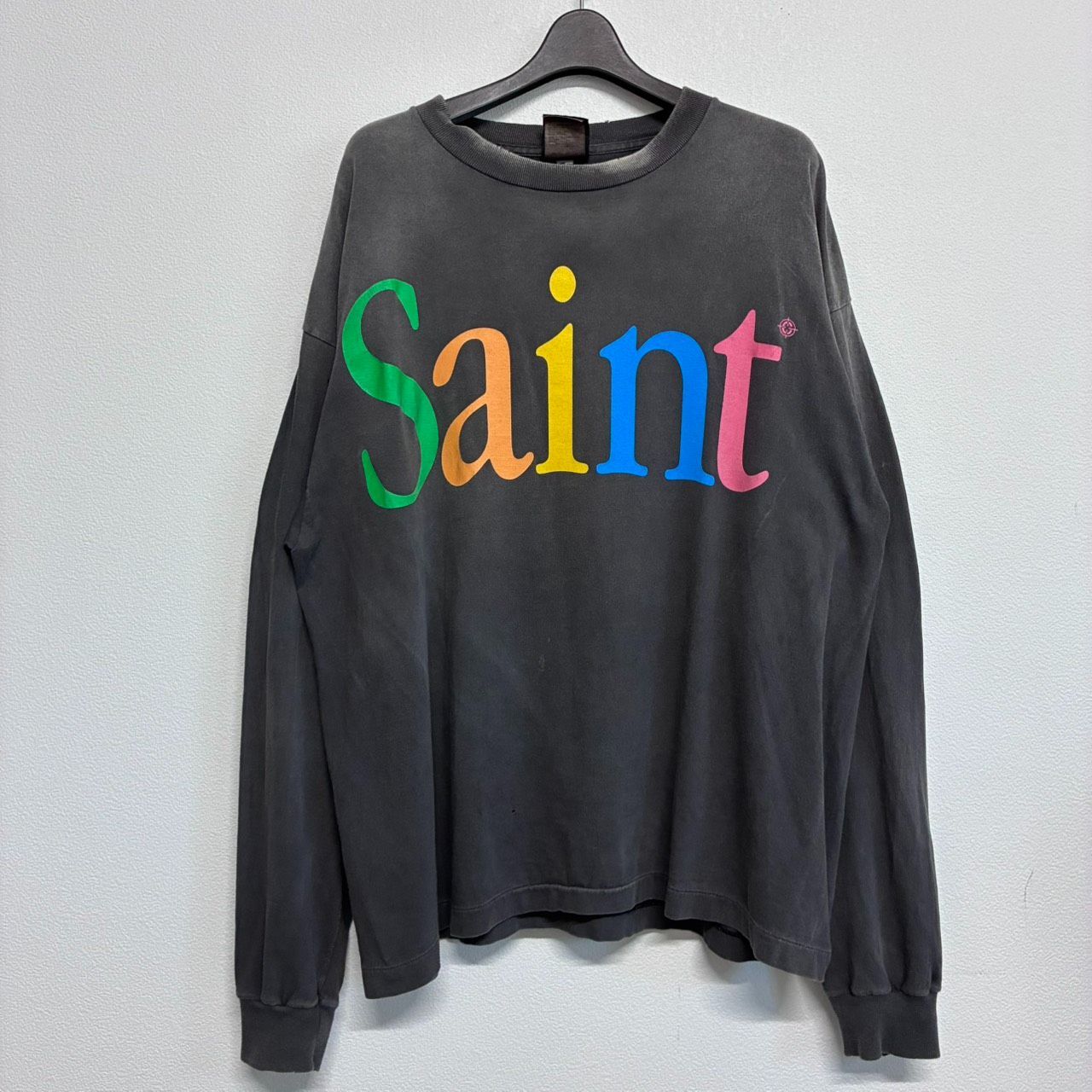 SAINT Mxxxxxx セントマイケル カラフル レインボー 黒 ブラック 長袖Tシャツ ロンT メンズ レディース XLサイズ 極美品 2975