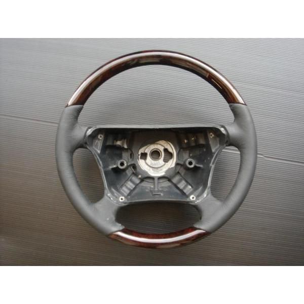 メルセデス　ベンツ　ウォルナット/レザー　ステアリング　Ｅクラス/W210/後期　CLK/クラス/W208/後期　Gクラス/W463/2000?2002ｙ a1021